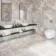 Harmony Light Grey Marble Effect Matt Porcelain Tile
