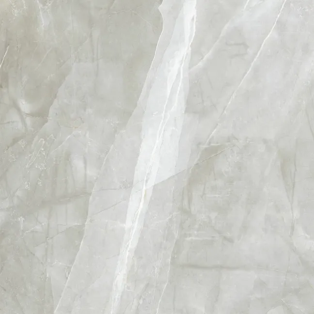 Alessia Light Grey Marble Effect Polished Porcelain Floor Tile