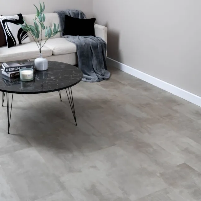 Antalya Grey Stone Tile Luxury Click Vinyl Flooring 5.5mm