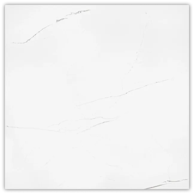 Barbados White Marble Effect Gloss Porcelain Floor Tiles