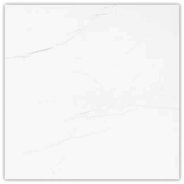 Barbados White Marble Effect Gloss Porcelain Floor Tiles
