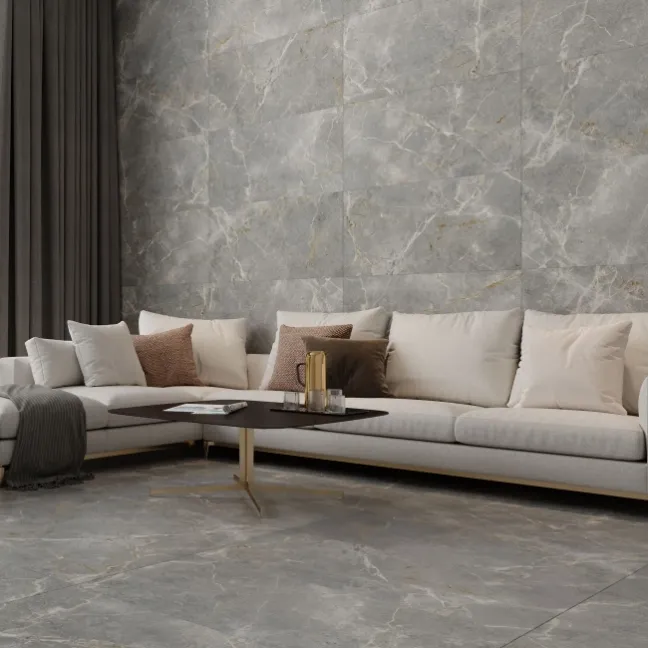Harmony Grey Marble Effect Matt Porcelain Tile