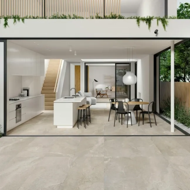 Lucca Beige Anti Slip Matt Stone Effect Porcelain Wall and Floor Tile