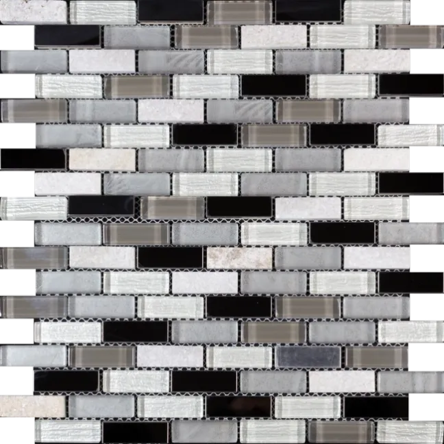 Mountain Atlas White Glass Mosaic 300x300