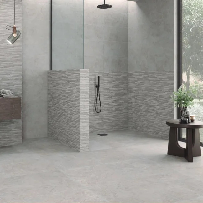 Premiere Grey Stone Effect Matt Ceramic Wall Tile