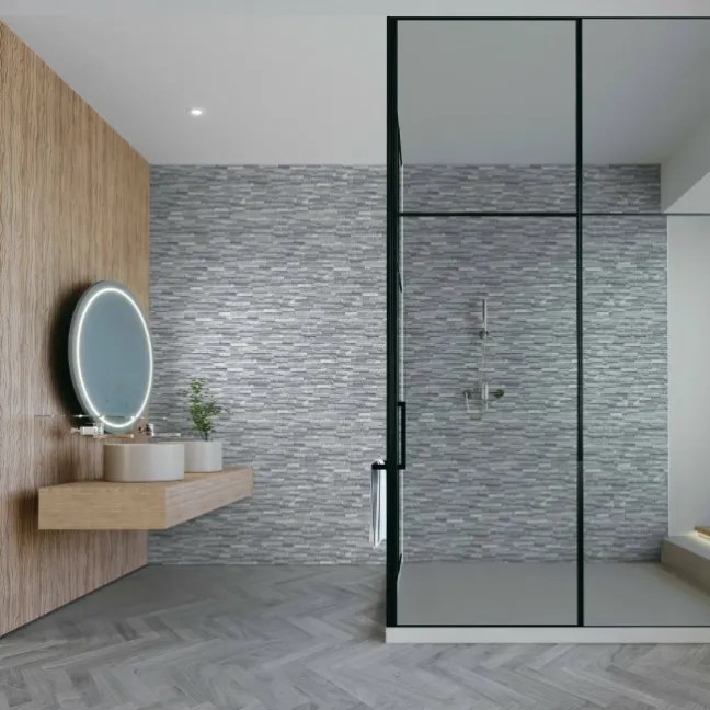 Rio Grey Split Face Effect Italian Porcelain Wall Tile