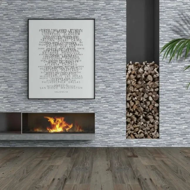 Rio Grey Split Face Effect Italian Porcelain Wall Tile