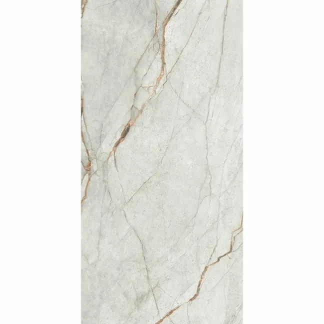 The Room Grey Marble Effect Polished Porcelain Wall and Floor Tile
