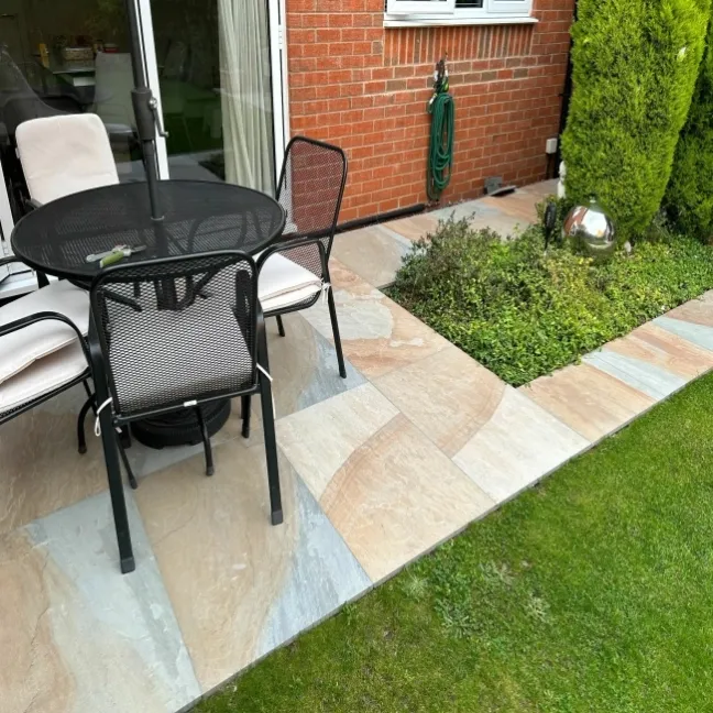 York Stone Effect Matt Anti-Slip Porcelain Outdoor Slab Tile