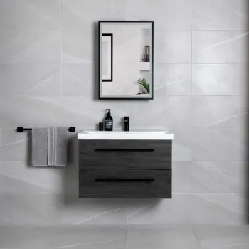 Allegro Light Grey Stone Effect Matt Porcelain Wall and Floor Tile