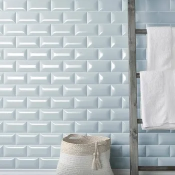 Bella Craquele Blue Wall Tile Bathroom Roomset