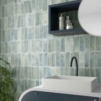 Reku Blue Stone Effect Matt Porcelain Tile