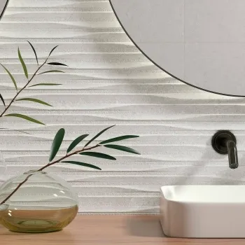Colony Decor White Stone Effect Matt Ceramic Wall Tile