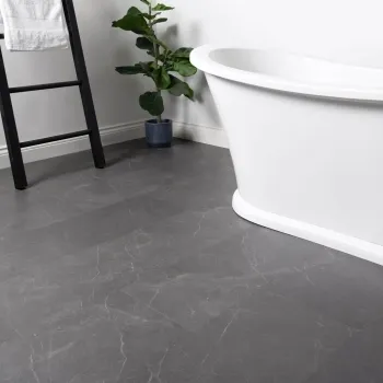 Galicia Black Marble Tile Luxury Click Vinyl Flooring 5mm