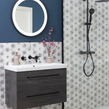 Lylia Blue Decor Hexagon Matt Wall and Floor Tile