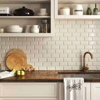 Mini Metro Cream Wall Tiles 75x150