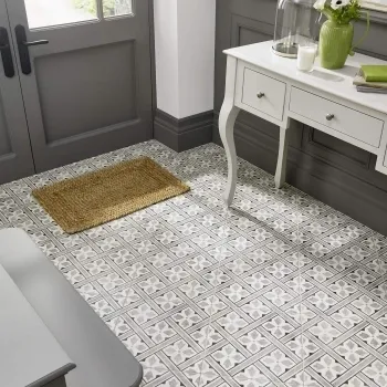 Mr Jones Grey Pattern Matt Porcelain Wall and Floor Tile