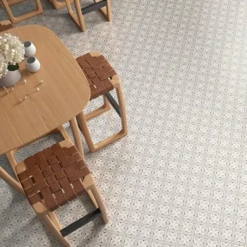 Mrs Jones Grey Patterned Matt Ceramic Floor Tile
