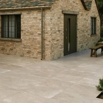 Triunfo Natural Beige Stone Effect Large Outdoor Porcelain Slab Tile