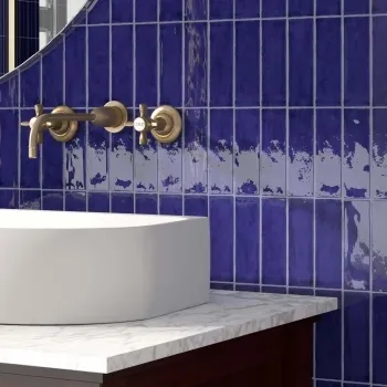 Victorian Style Cobalt Gloss Porcelain Wall Tile