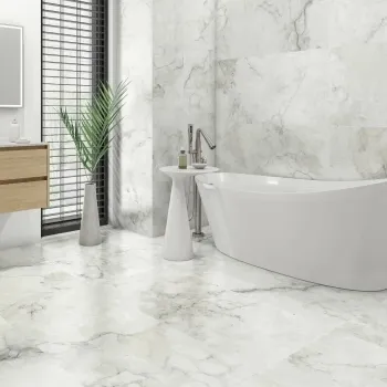 Vintage White Stone Effect Matt Large Porcelain Wall and Floor Tile