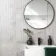 Tuscan Light Grey Embossed Decor Stone Effect Matt Ceramic Wall Tile