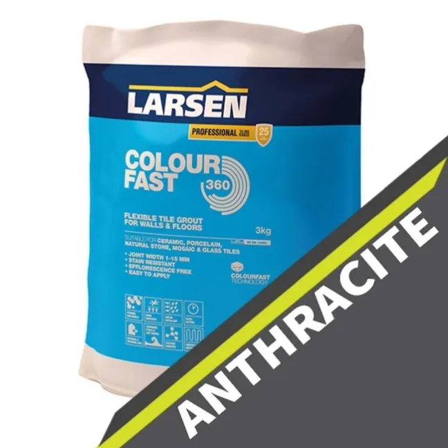 Colourfast 360 Flexible Anthracite Grout - 3kg