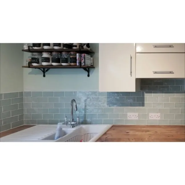 Craquele Mint Wall Tiles 