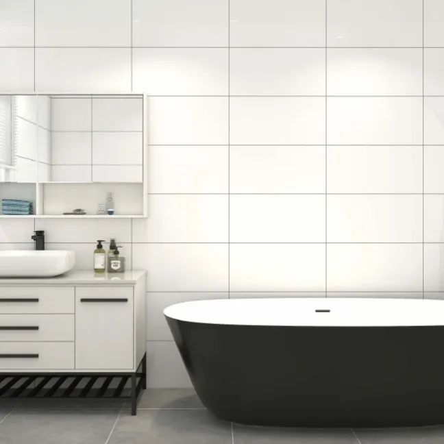 Cotton White Gloss  Ceramic Wall Tile