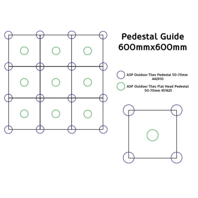 ASP Outdoor Tiles Pedestal 50-70mm