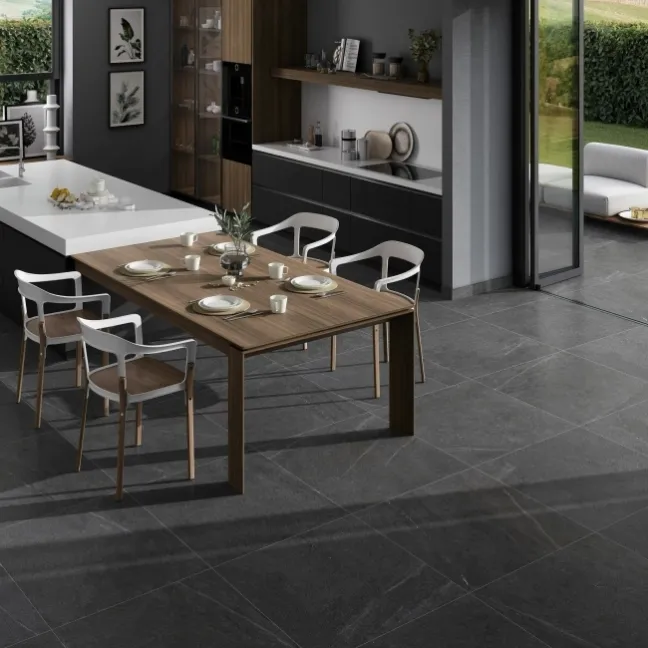 Bellevue Graphite Stone Effect Matt Anti Slip Porcelain Tile