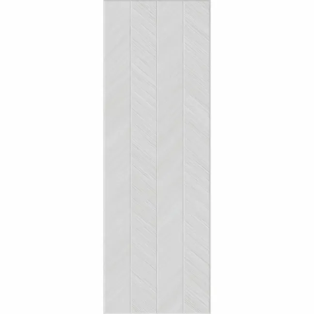 Bercy Chevron Decor Light Grey Concrete Effect Matt Ceramic Wall Tile
