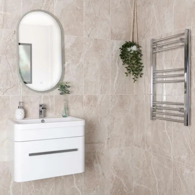 Bernini Marfil Gloss Marble Effect Ceramic Wall Tile