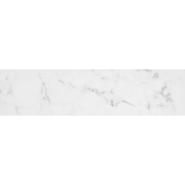 Carrara White Marble Effect Gloss Brick Wall Tile