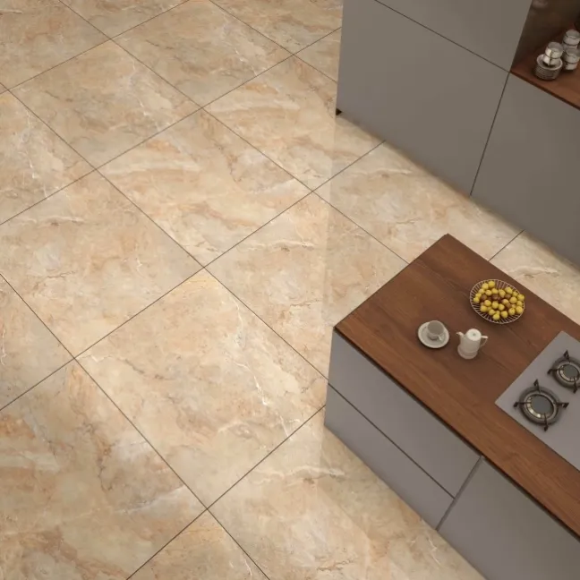 Immense Peach Stone Effect Polished Porcelain Floor Tile