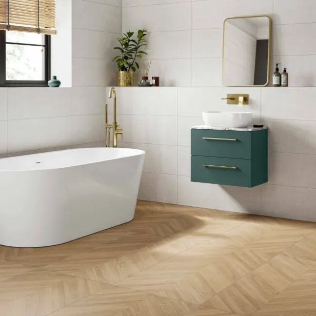 Loire Oak Matt Chevron Wood Effect Porcelain Floor Tile