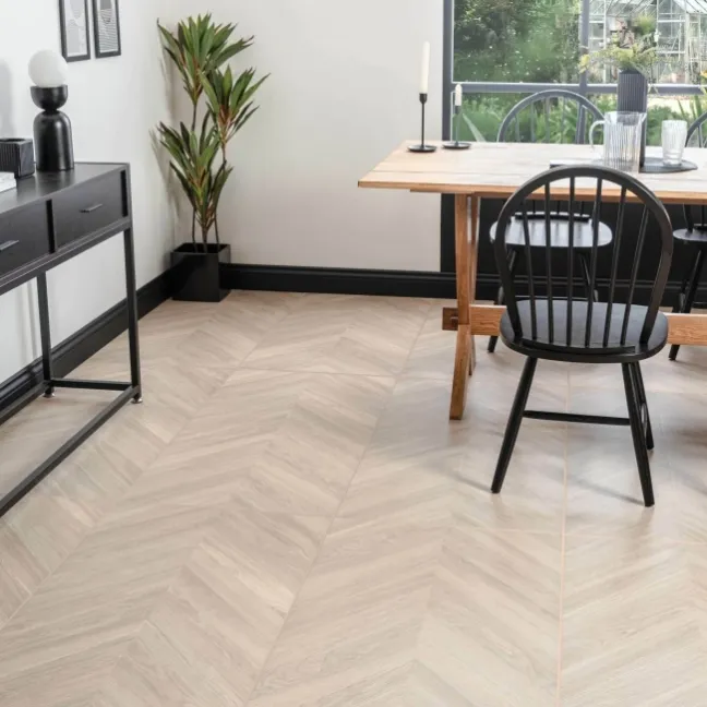 Loire Maple Matt Chevron Wood Effect Porcelain Floor Tile