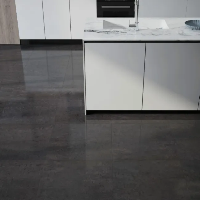 Lounge Black Polished Porcelain Floor Tile