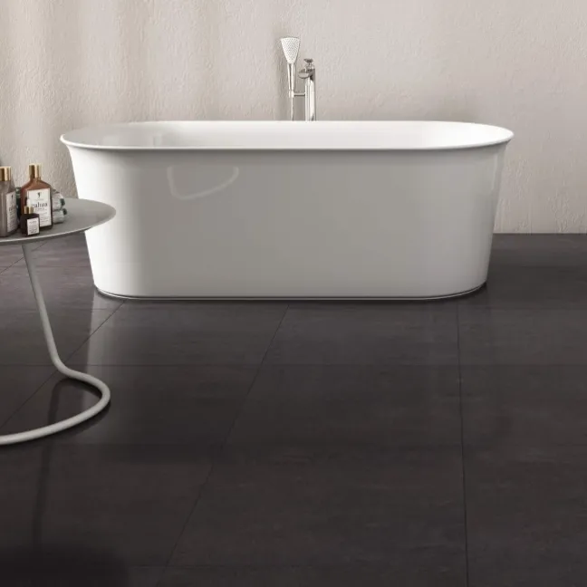 Lounge Black Polished Porcelain Floor Tile