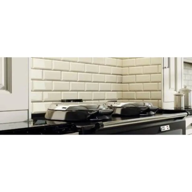 Metro Cream Gloss Wall White Metro Tiles