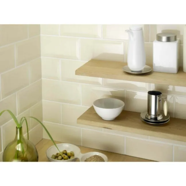 Metro Cream Gloss Wall White Metro Tiles