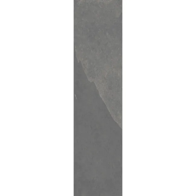 Mustang Light Grey Slate Effect Matt Porcelain Plank Tile 