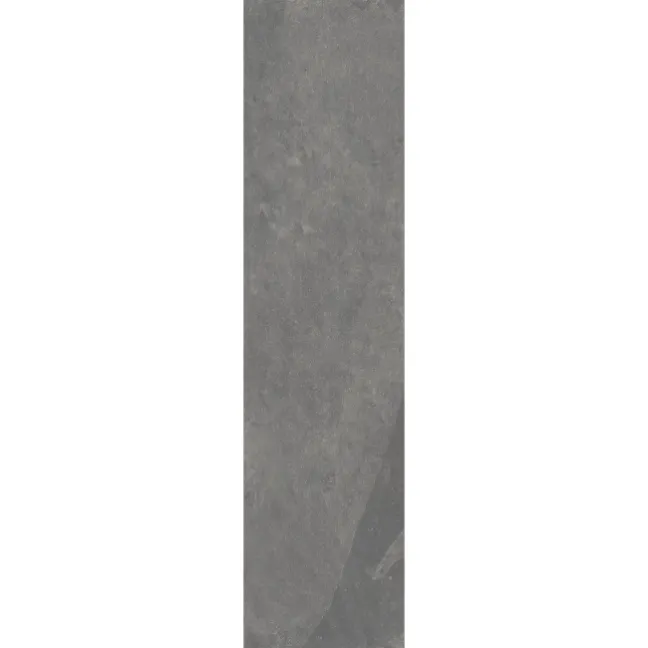 Mustang Light Grey Slate Effect Matt Porcelain Plank Tile 