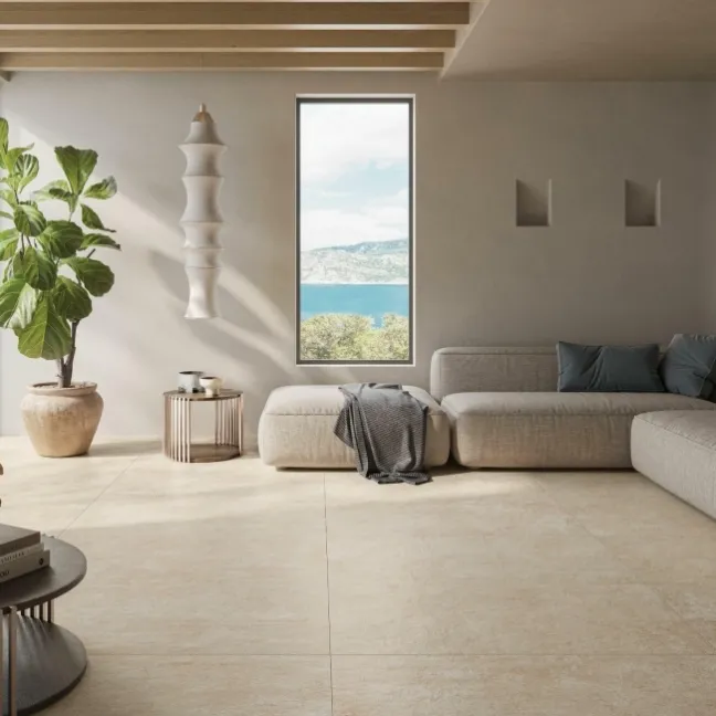 Optic Sand Matt Stone Effect Porcelain Wall and Floor Tile