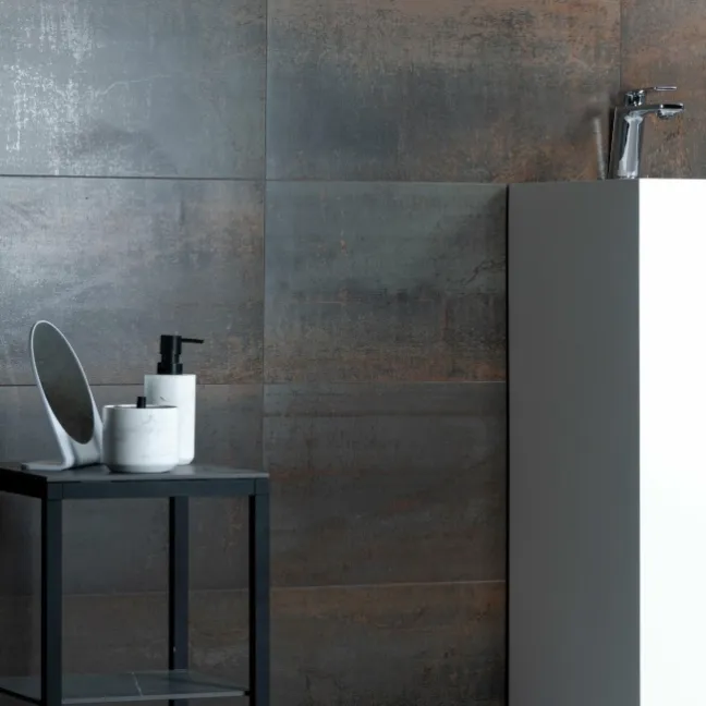 Metal Rust Rectified Porcelain Wall And Floor Tile
