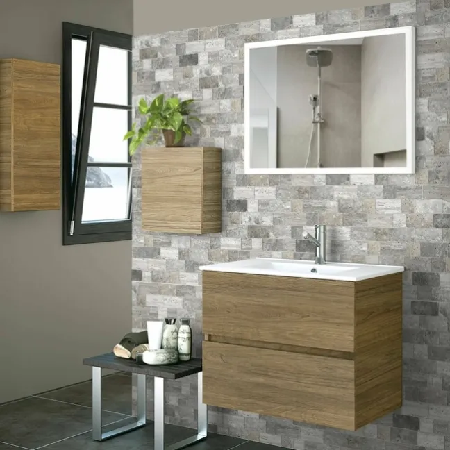 Roma Grey Travertine Effect Italian Porcelain Wall Tile