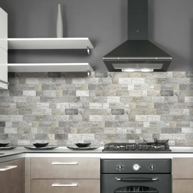 Roma Grey Travertine Effect Italian Porcelain Wall Tile