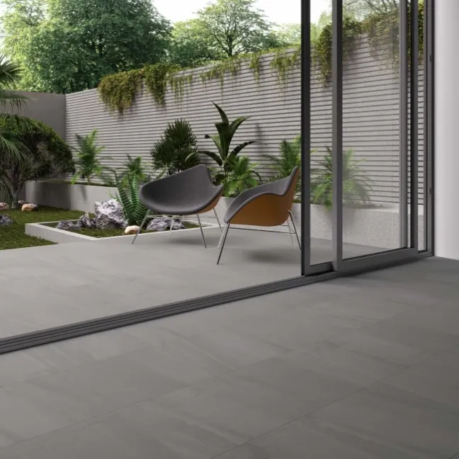 Rosetta Dark Grey Stone Effect Matt Porcelain Floor Tile