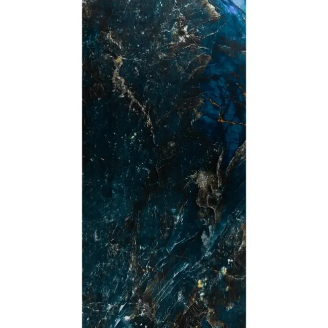 Sky Blue Marble Effect Polished Porcelain Wall and Floor Tile