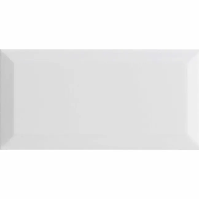 Subway Bevelled White Matt Ceramic Wall Tiles